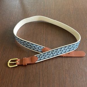 Men’s Leather Man Ltd. School of Fish Canvas Belt